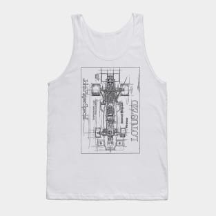 Lotus John Player Special Blueprint Black Tank Top